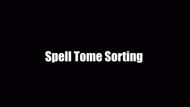 Spell Tome Sorting